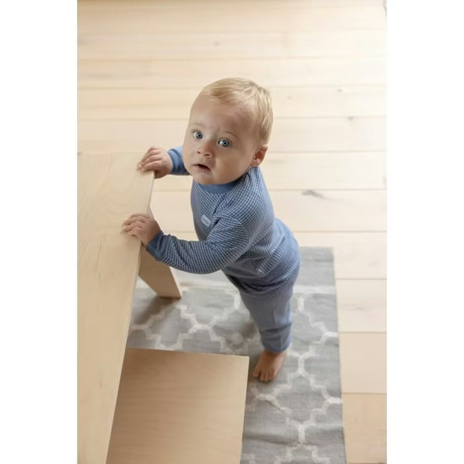 Wafel Pyjama Blue Melange, Feetje