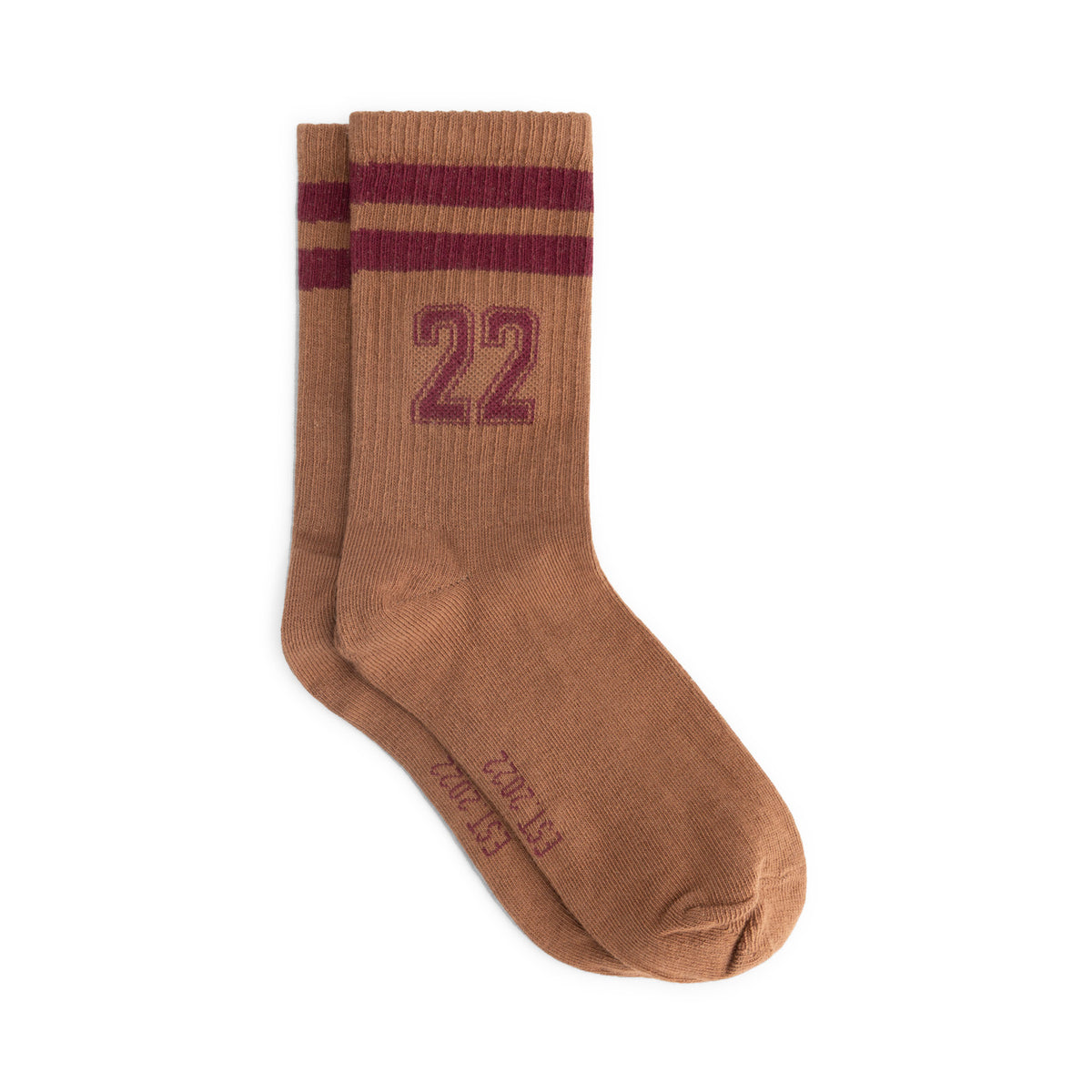 Sunny socks brown with bordeaux, Chatlie Petite