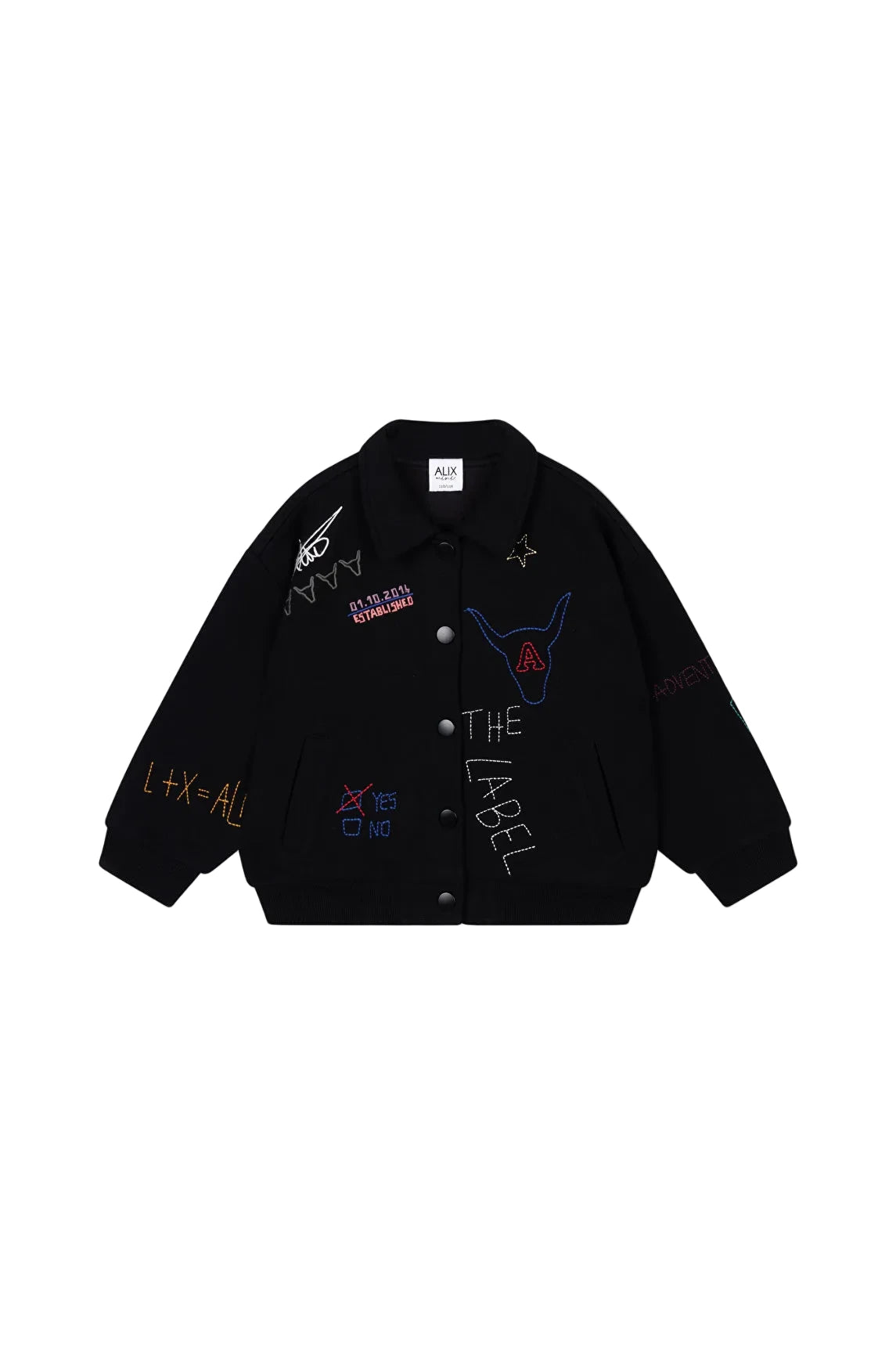 Kids knitted patches jacket, alix the label