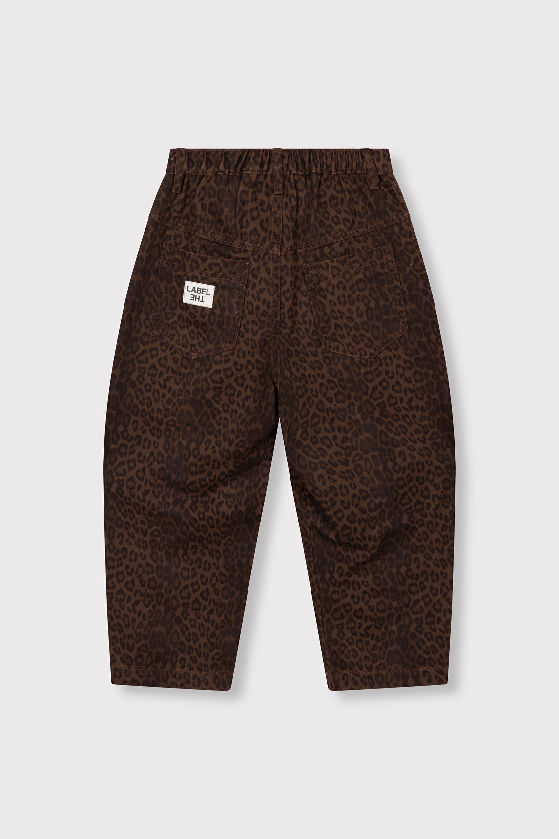 Kids woven leopard animal cargo pants, alix the label