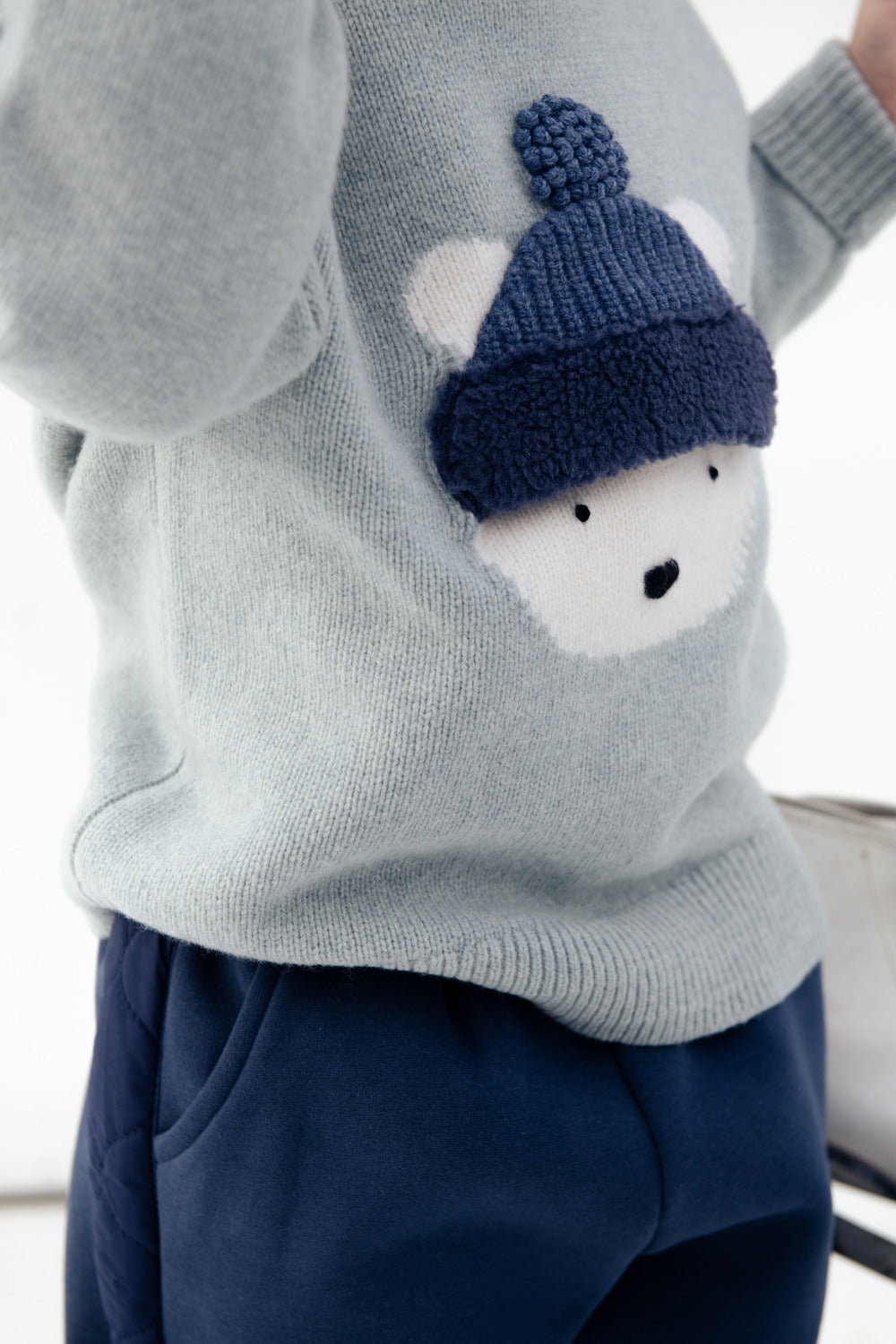 Denn Merino Wool Sweater | Polar Bear Cloud Blue, Donsje Amsterdam