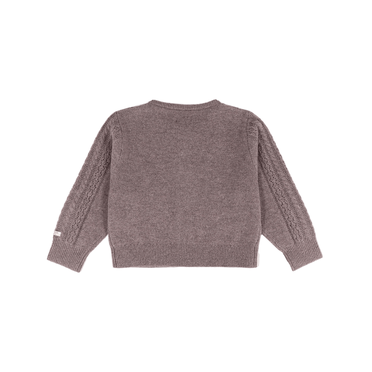 Danik Merino Wool Cardigan Dark Taupe Melange, Donsje Amsterdam