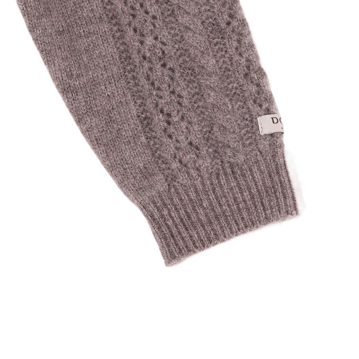 Danik Merino Wool Cardigan Dark Taupe Melange, Donsje Amsterdam