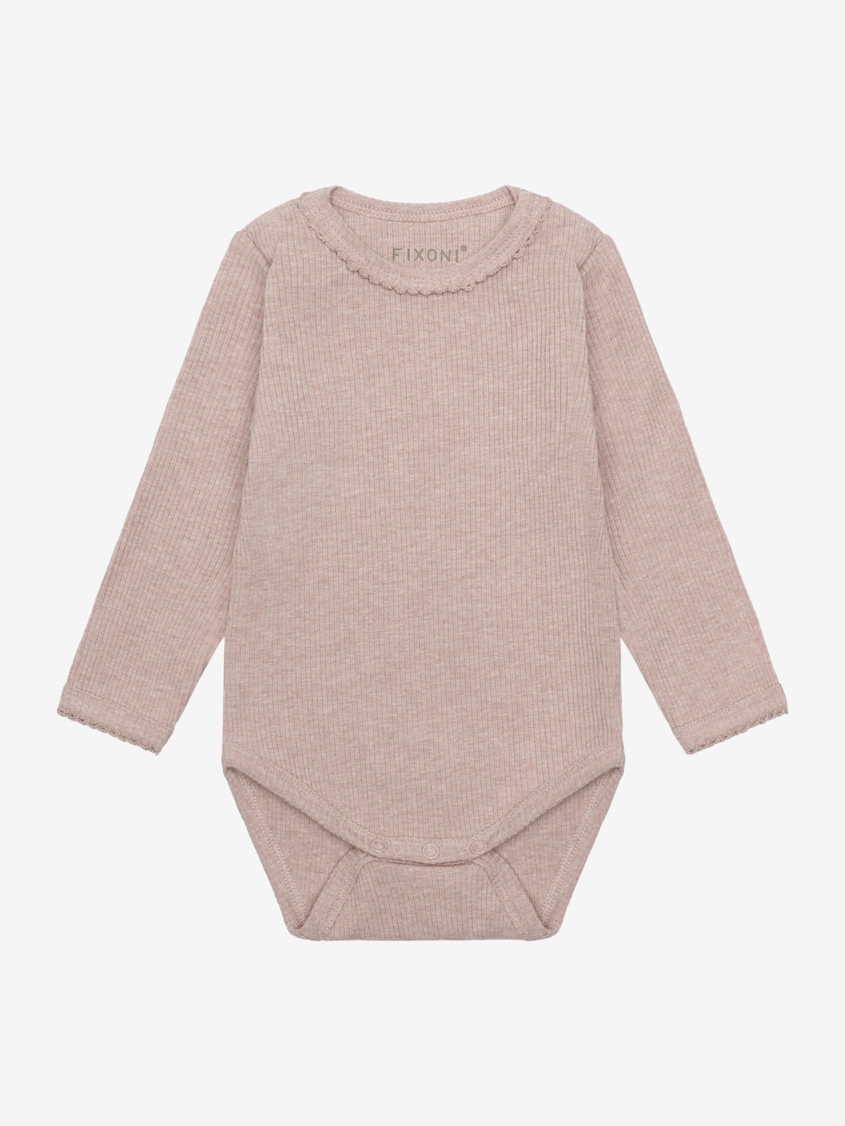 Romper pale mauve rib, Fixoni