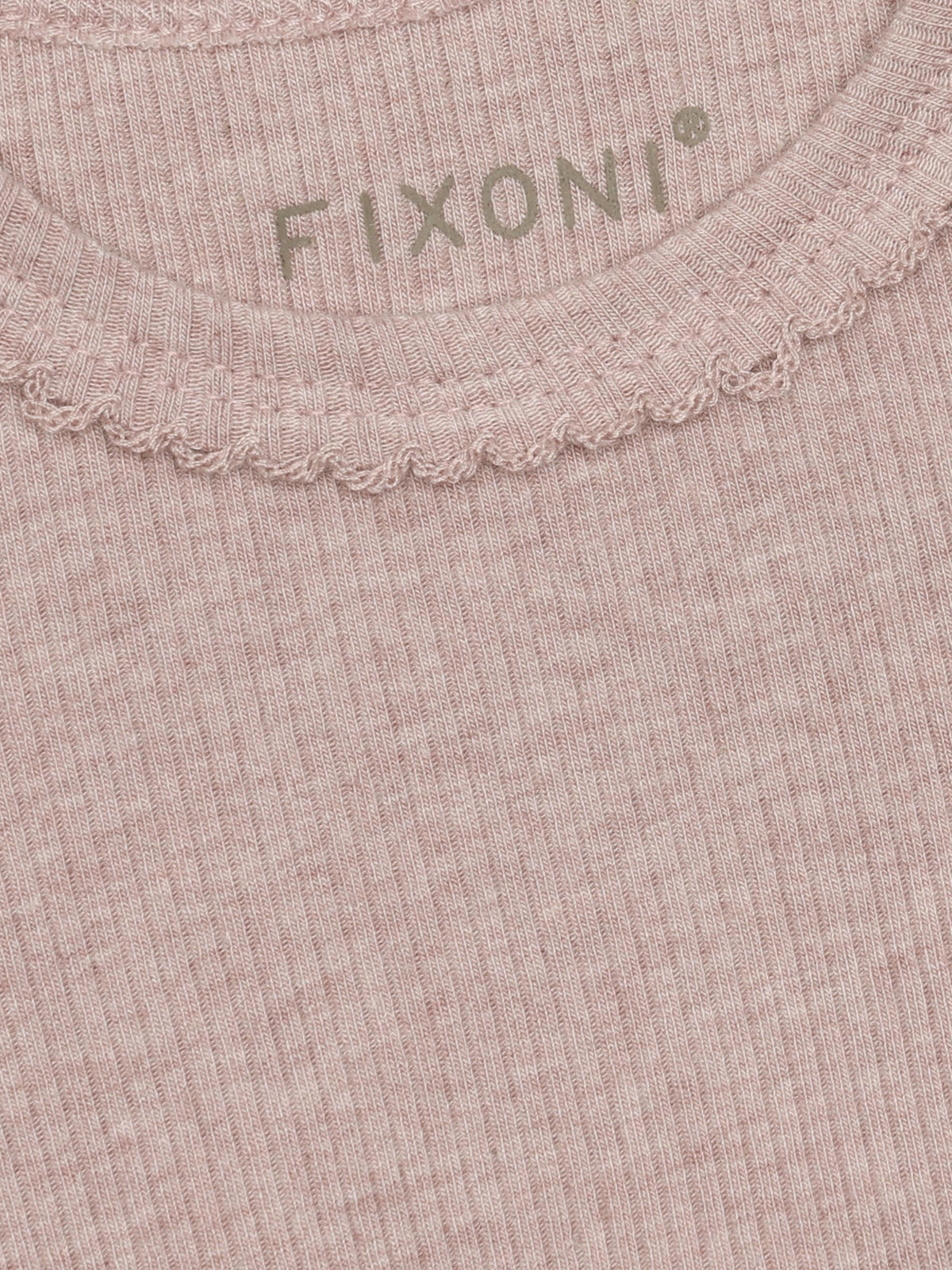 Romper pale mauve rib, Fixoni