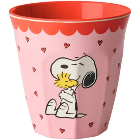 Snoopy pink beker, Rice