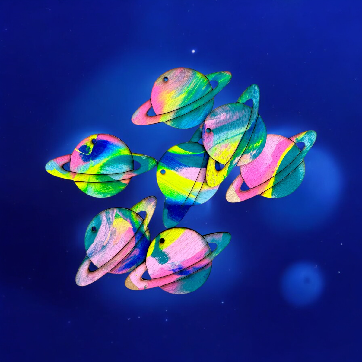 Kaart Kosmische verjaardag  Planet, Pink Stories