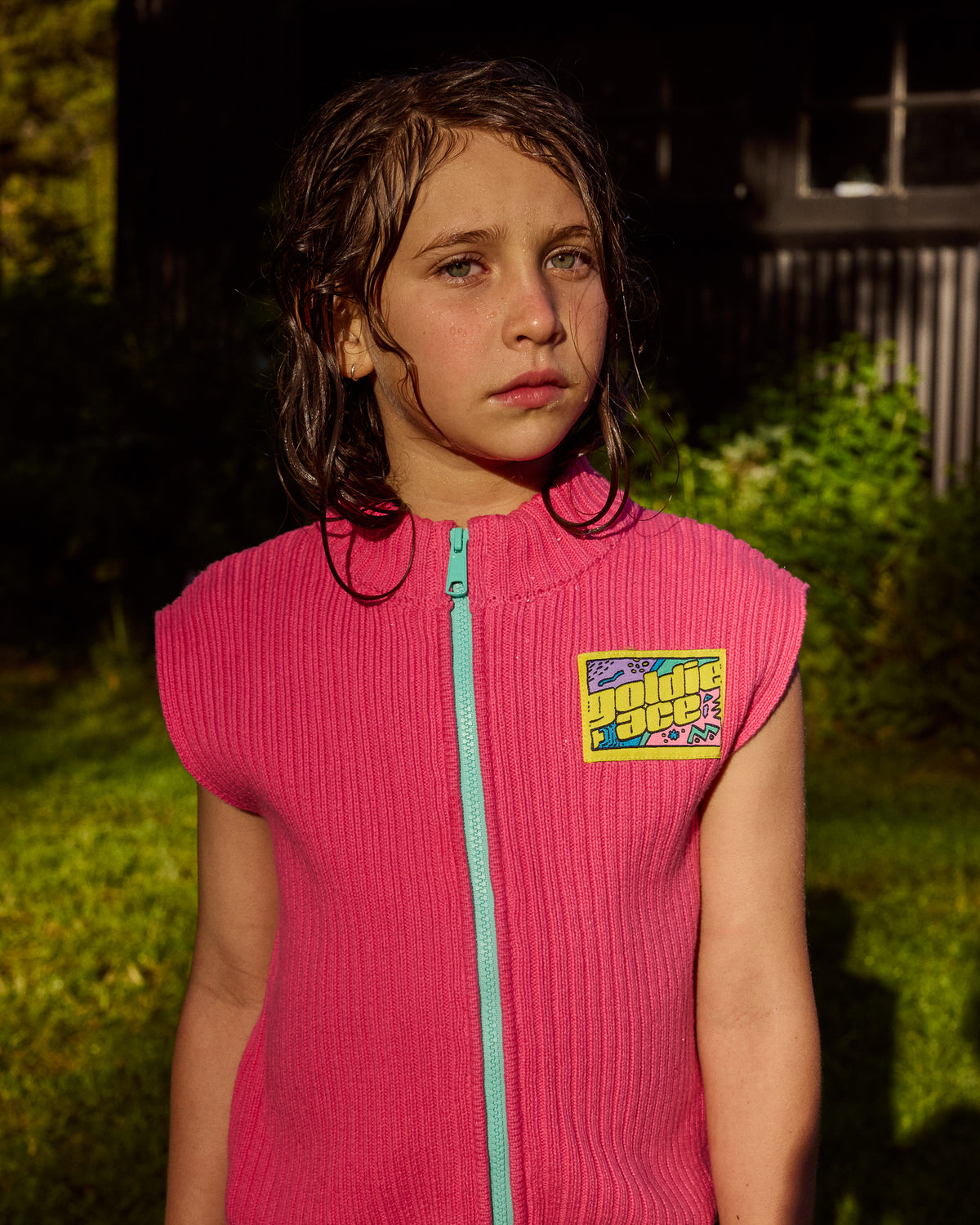 Apres surf knit vest, Goldie & Ace