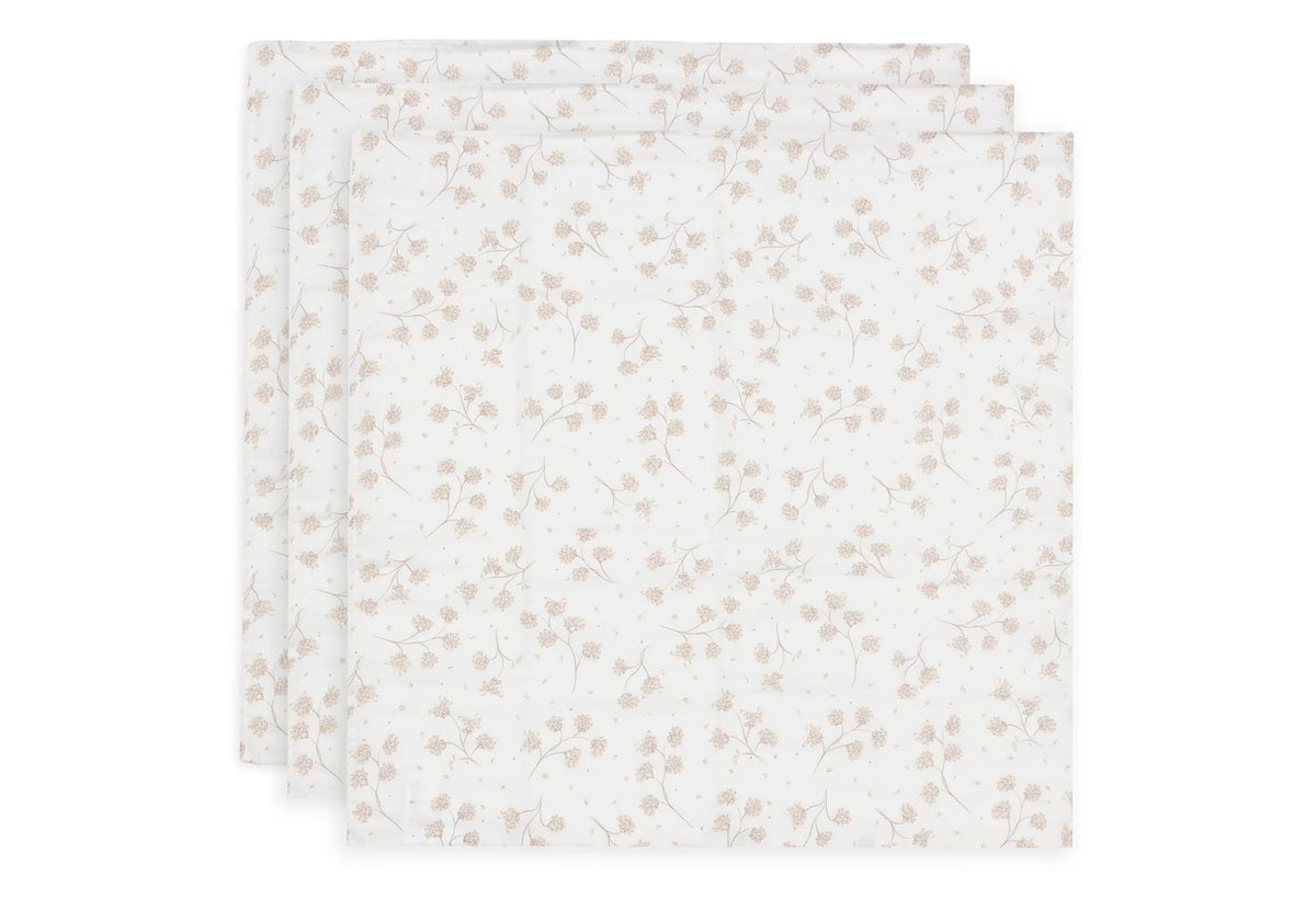Hydrofiele Doek Small 70x70cm Leafy dreams (3pack), Jollein Hydrofiele Doek Small 70x70cm Leafy dreams (3pack), Jollein