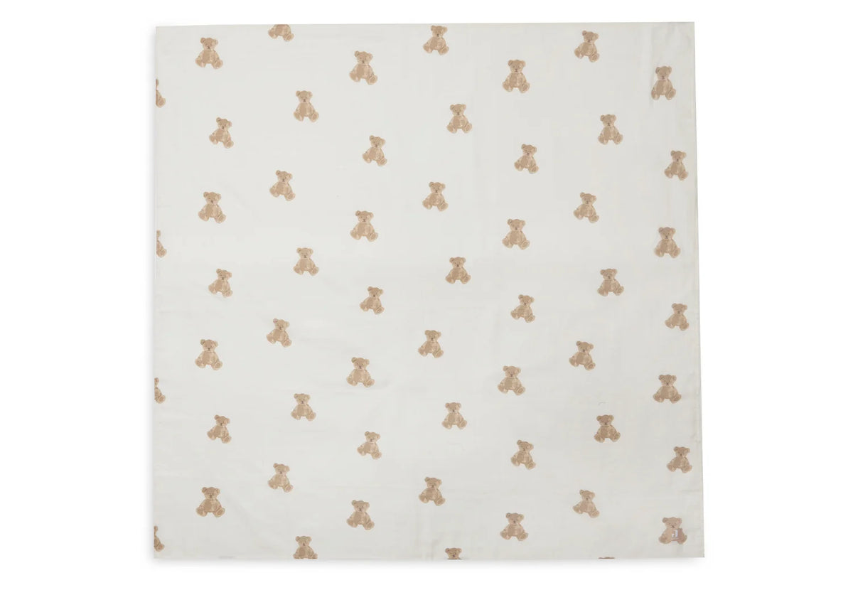Swaddle Muslin 115 x 115 Teddy bear 2 pack, Jollein