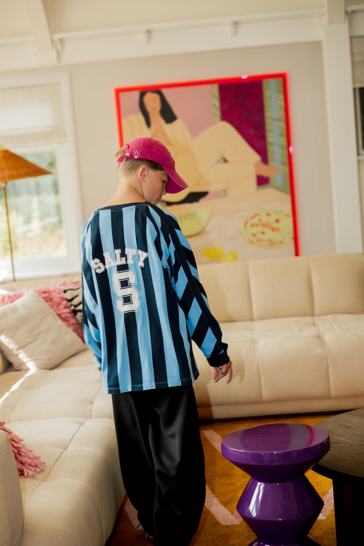 Salty T-shirt stripes blue, Salty Stitch