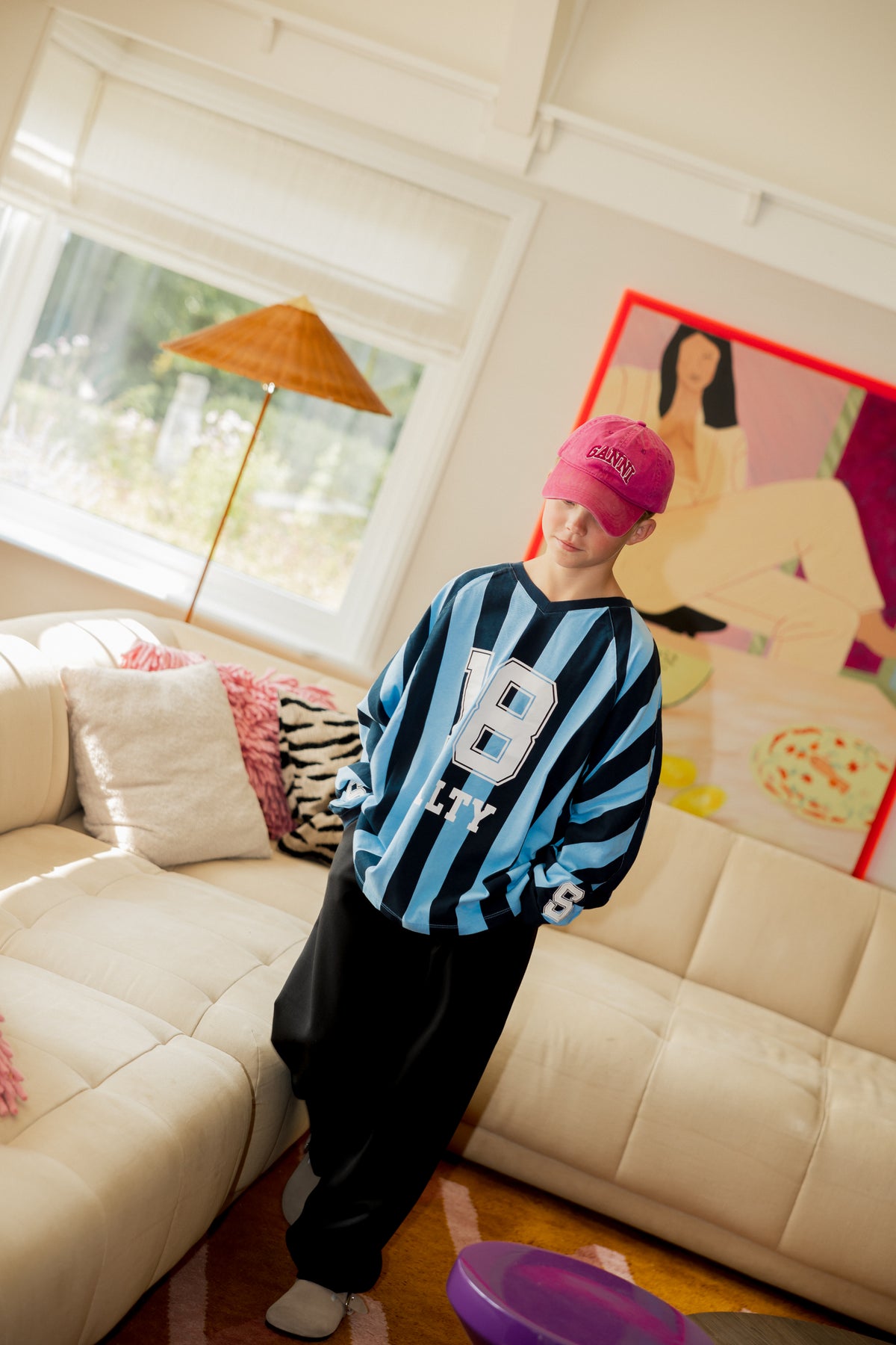 Salty T-shirt stripes blue, Salty Stitch