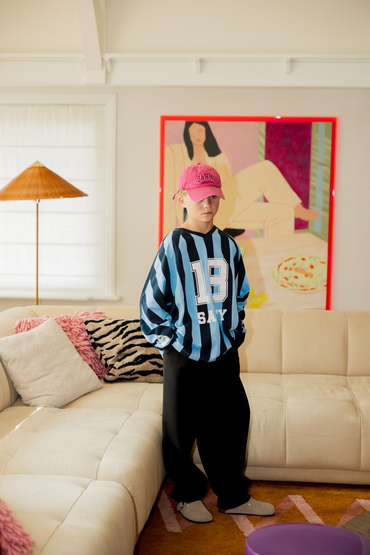 Salty T-shirt stripes blue, Salty Stitch