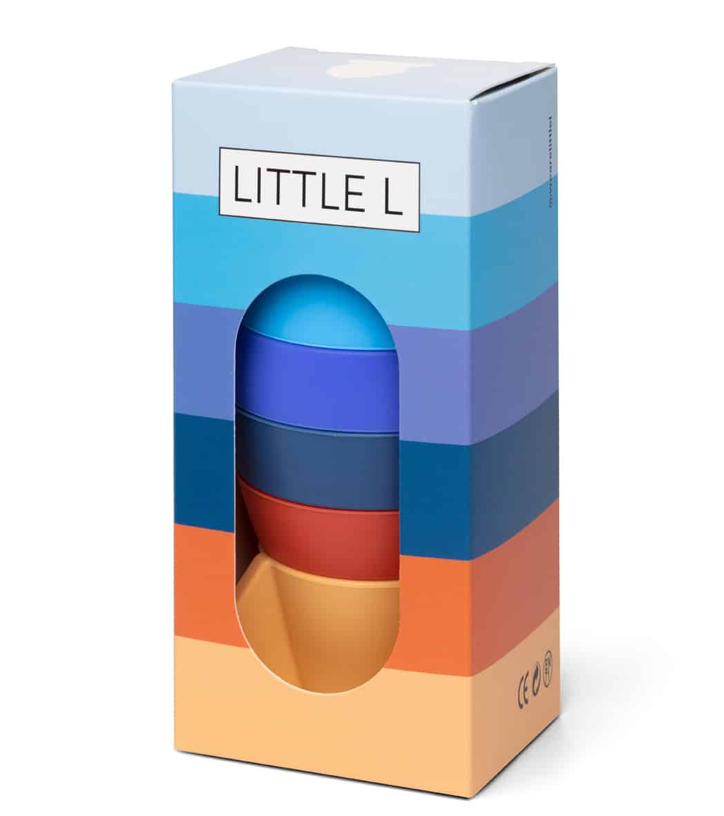 Stapeltoren Raket - Blauw en Oranje, Little L