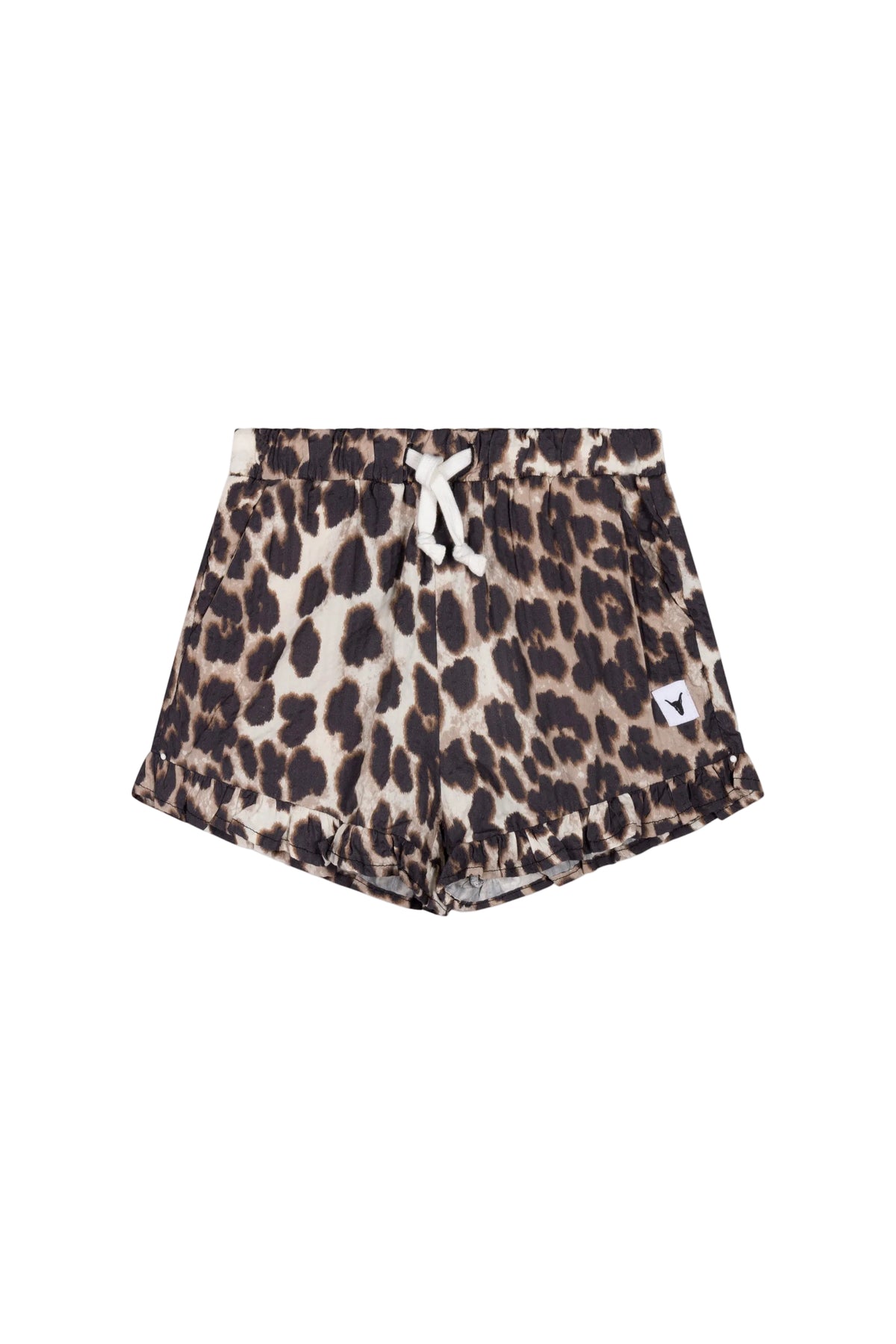 woven animal shorts with ruffles, Alix The Label