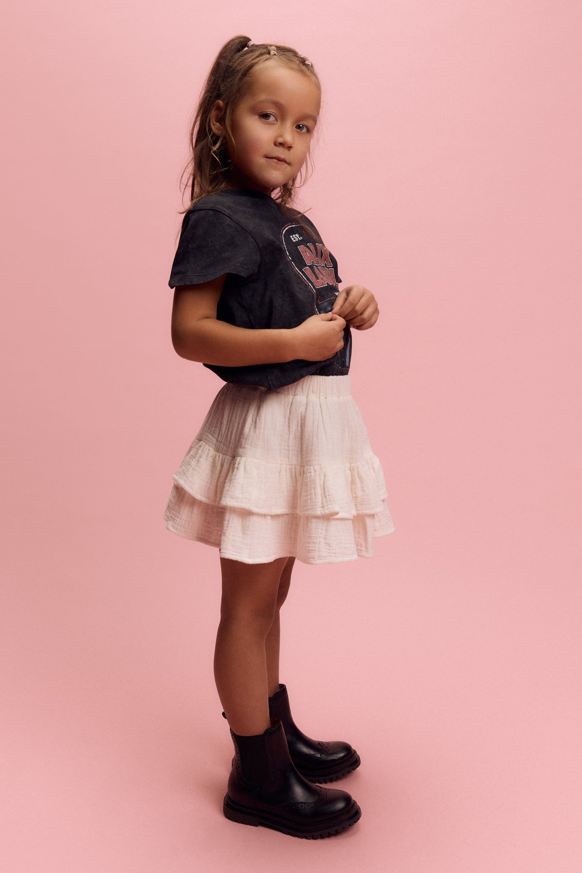 woven crincle skirt soft white, Alix The Label