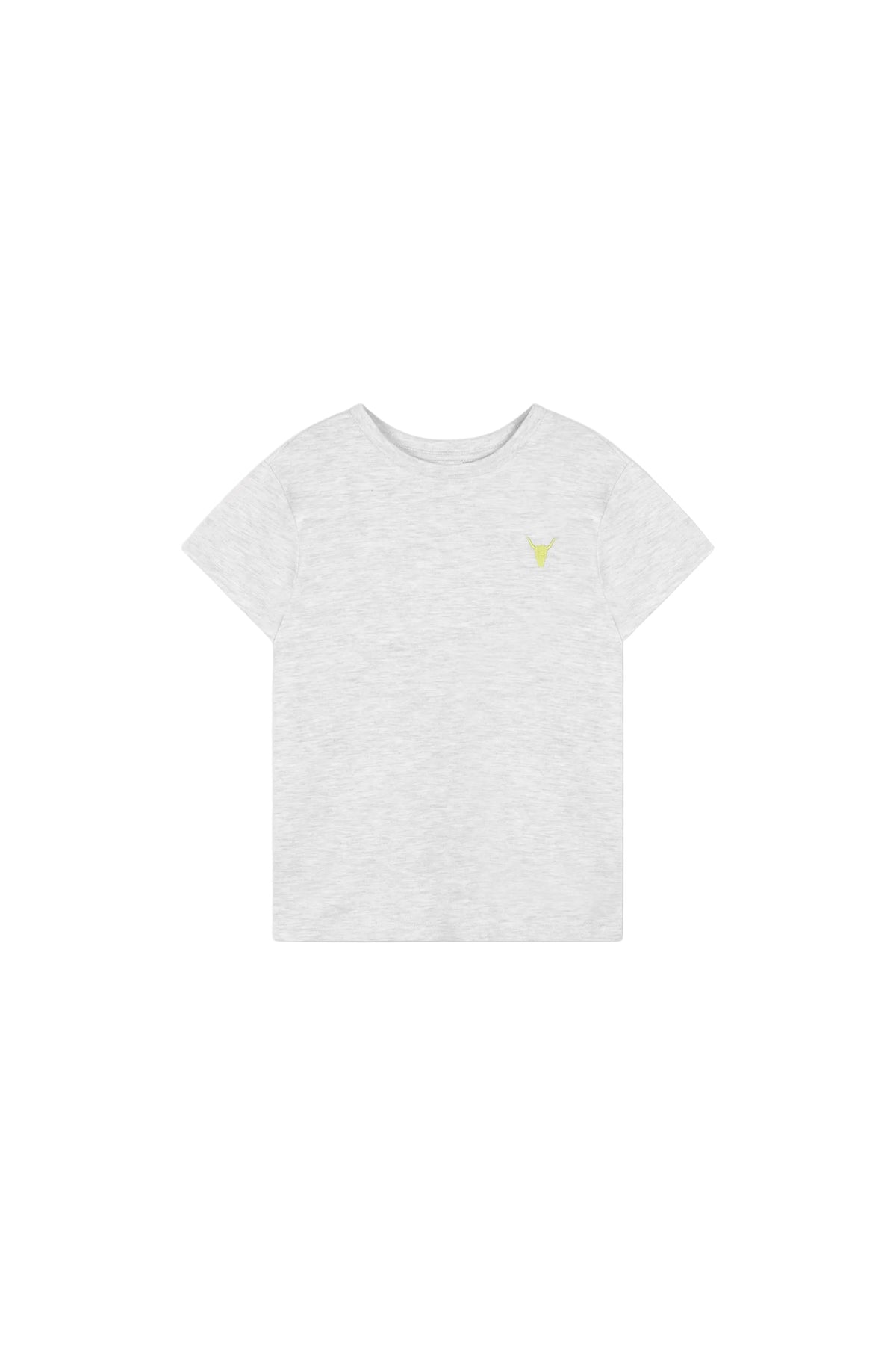 Tekst print T-shirt Grey Melange, Alix The Label