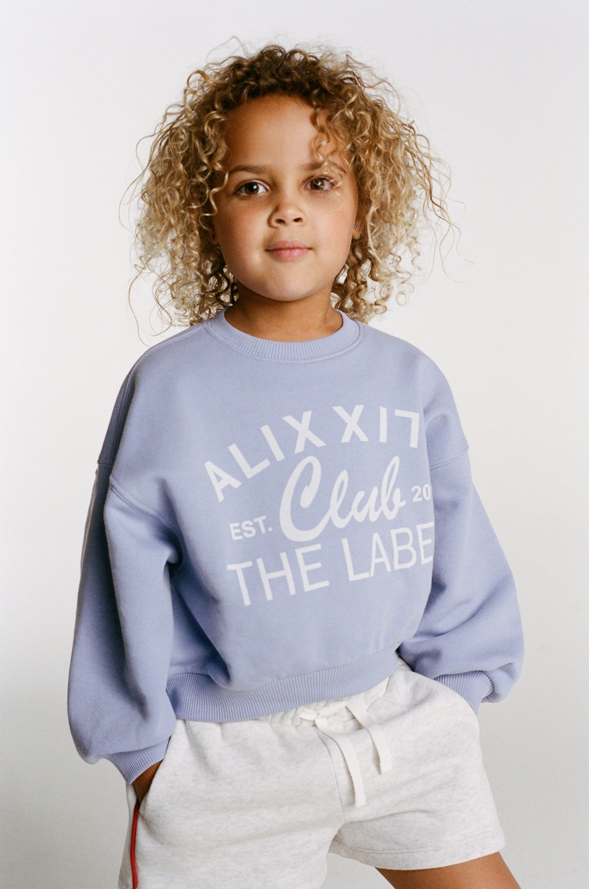 Kids Alix club print lilac sweater, Alix The Label