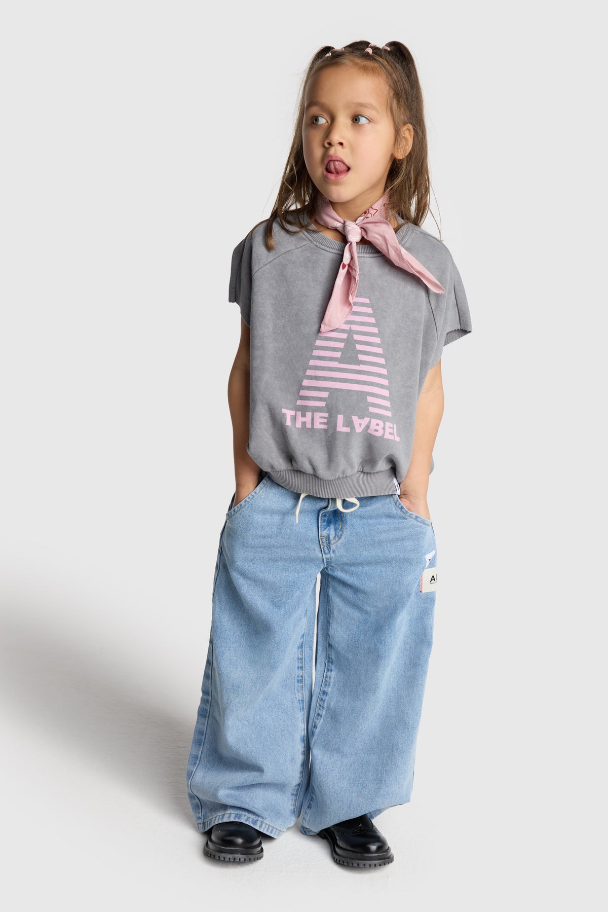 Kids sleeveless sweat charcoal grey, Alix The Label