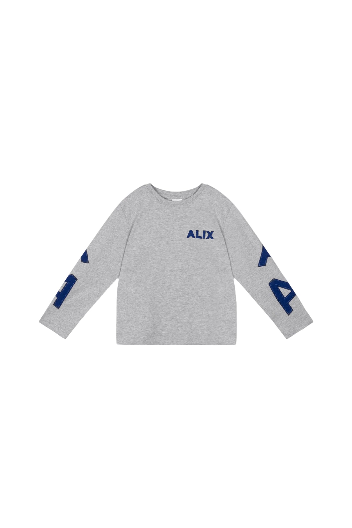 Patches longsleeve light grey melange, Alix The Label