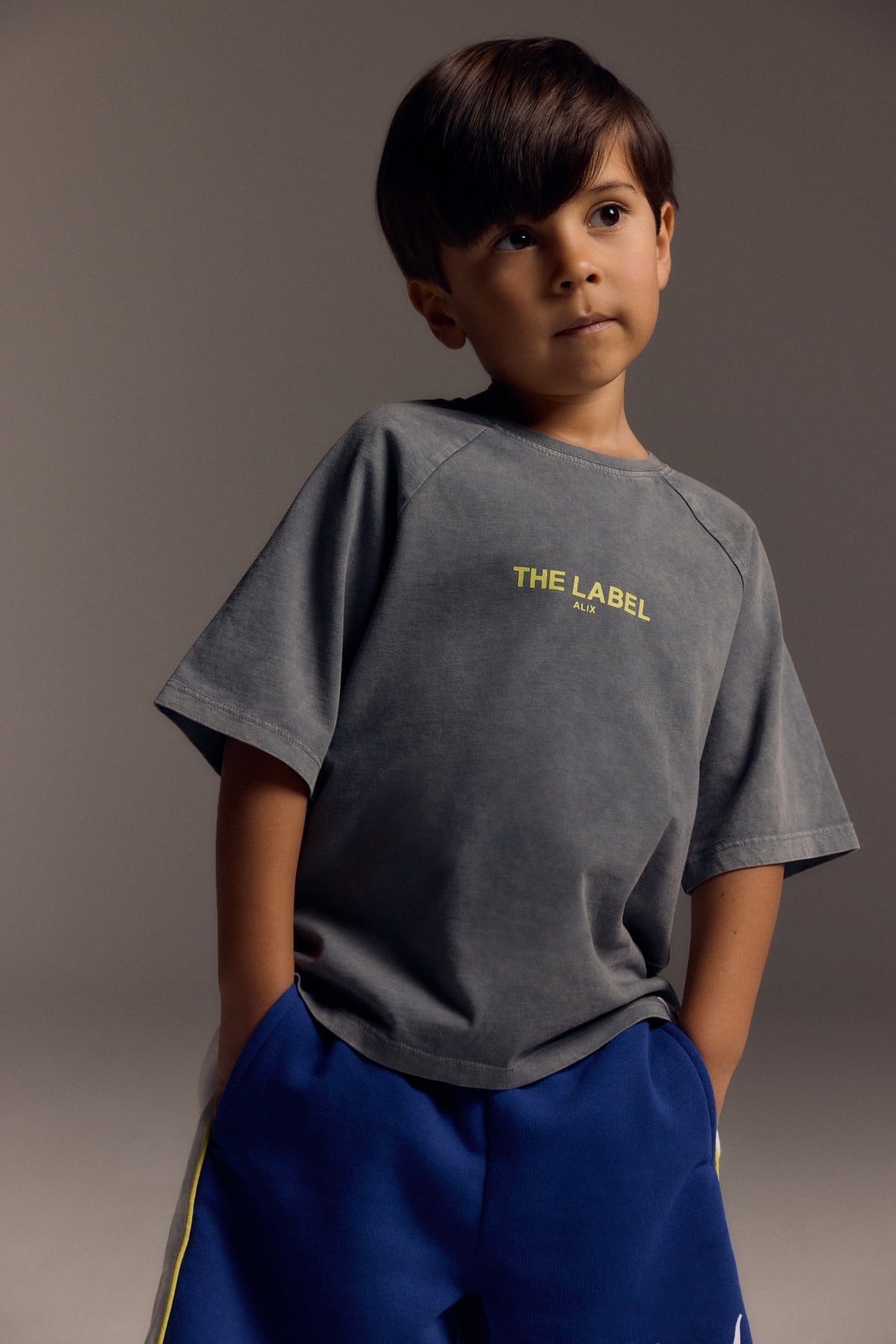 Raglan logo t-shirt light grey, Alix The Label