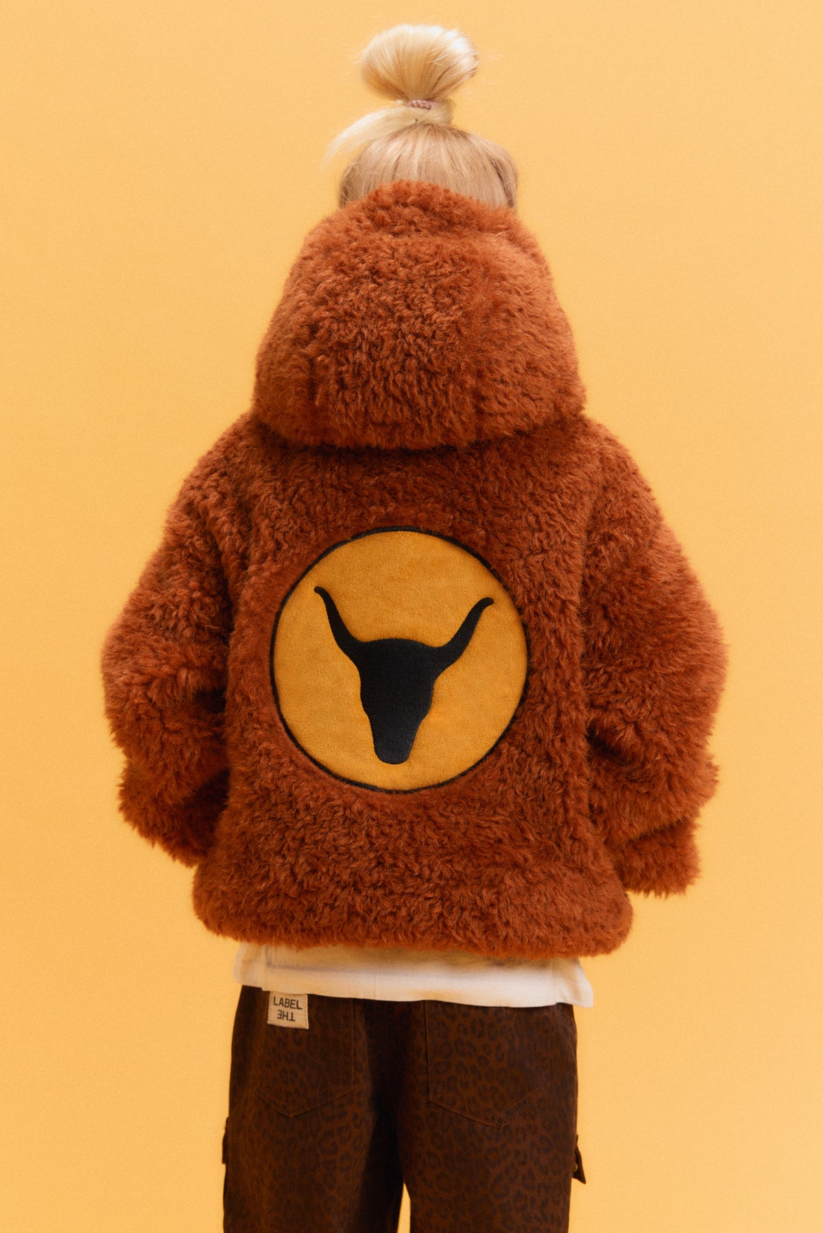 Faux Fur Jacket Cognac, Alix The Label