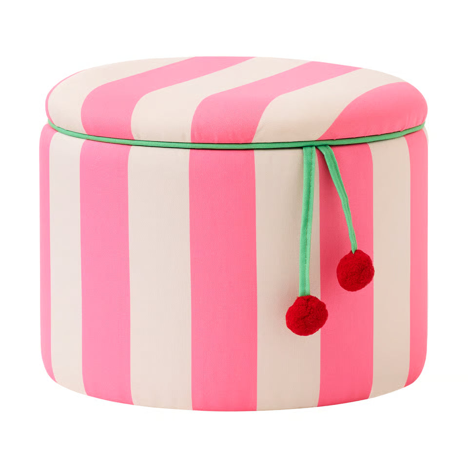 Pouffy cilinder with strage Pink, Kidsconcept