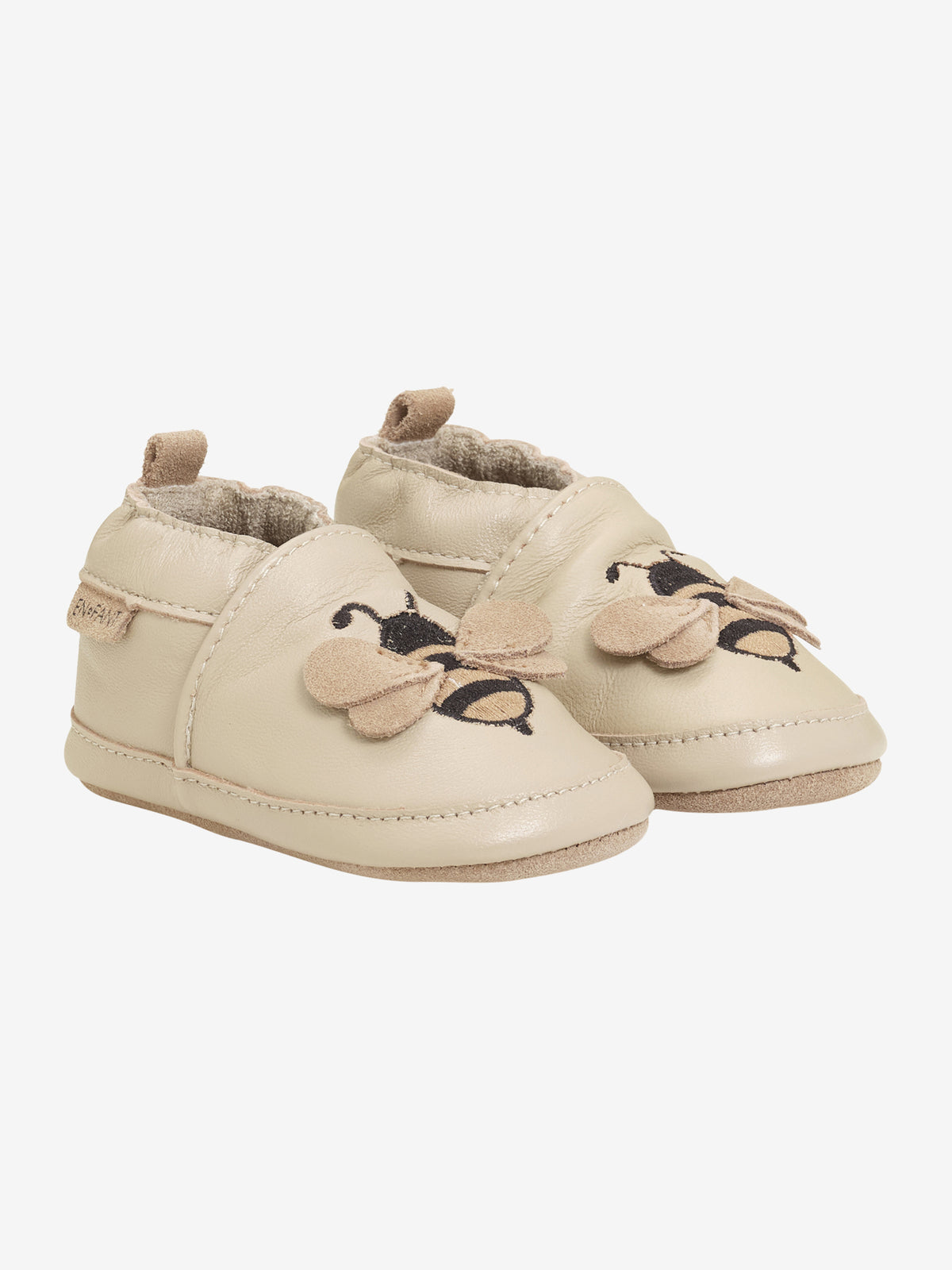 Slofjes Bij white pepper leder, Enfant