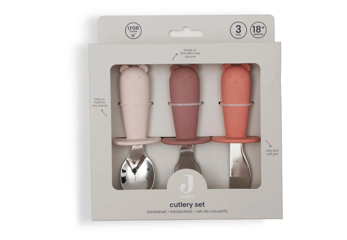 Bestekset siliconen Blush Shades, Jollein
