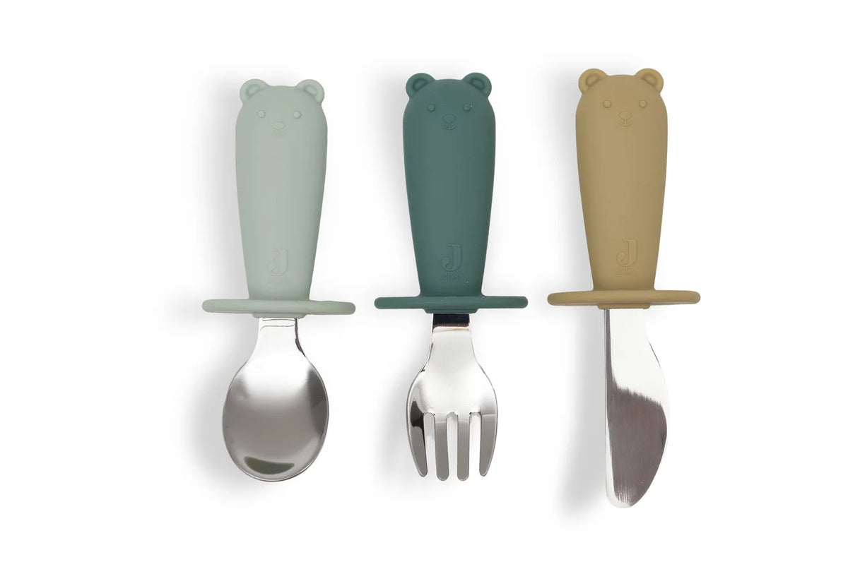 Bestekset siliconen Jade Shades, Jollein