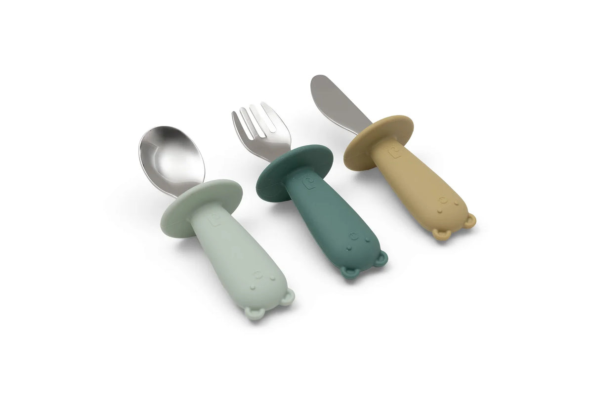 Bestekset siliconen Jade Shades, Jollein