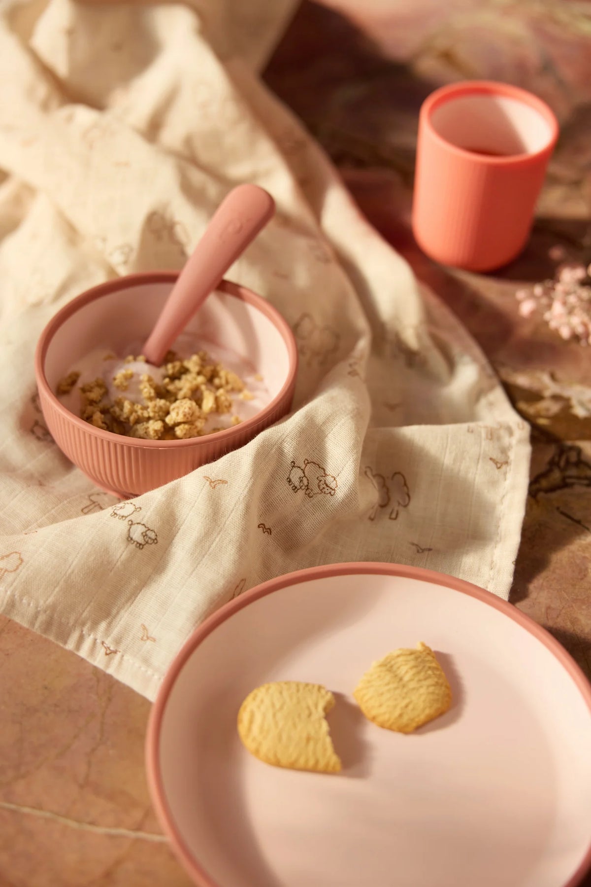 Kinderserviesset Siliconen Blush Shades, Jollein