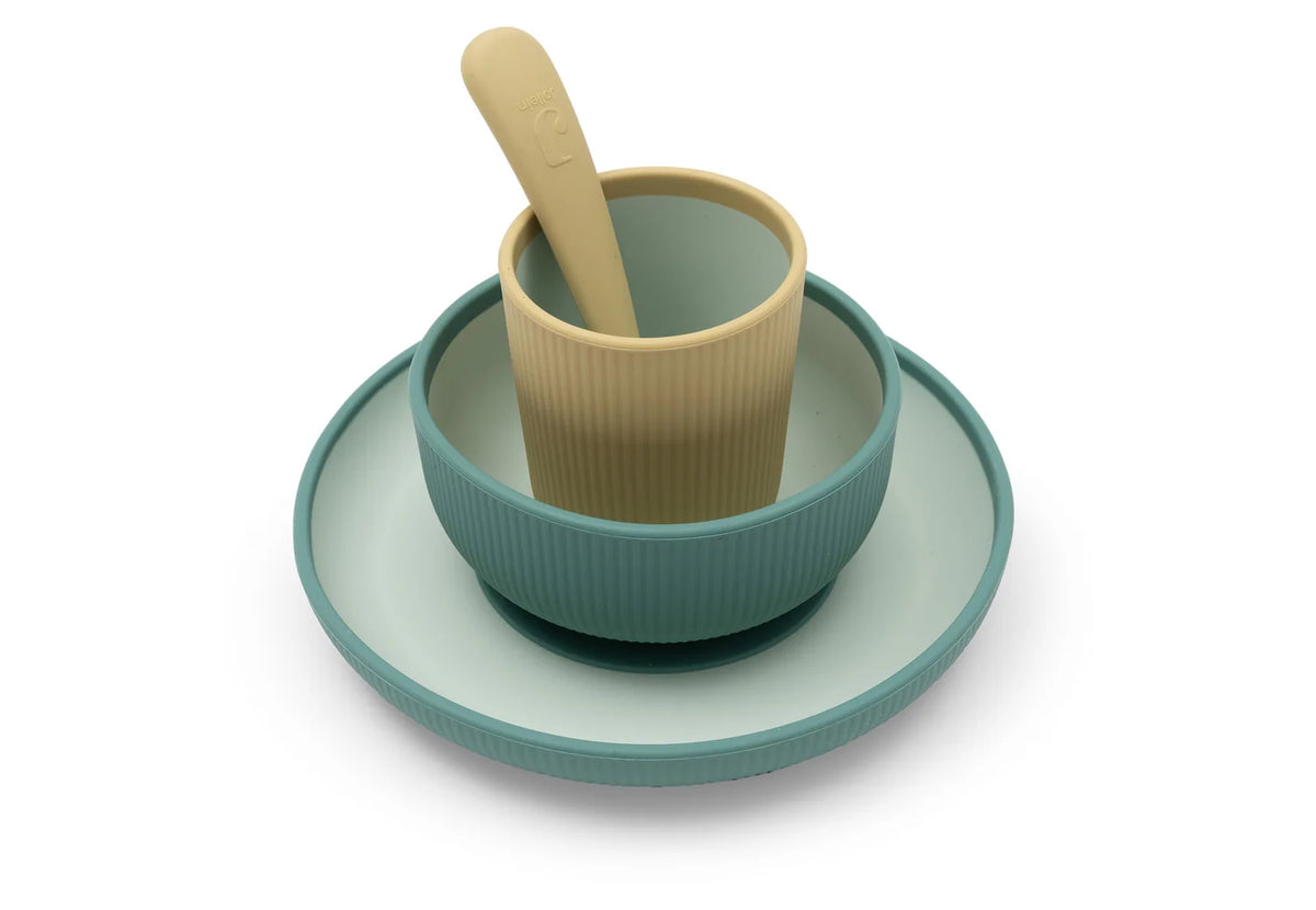 Kinderserviesset Siliconen Jade Shades, Jollein