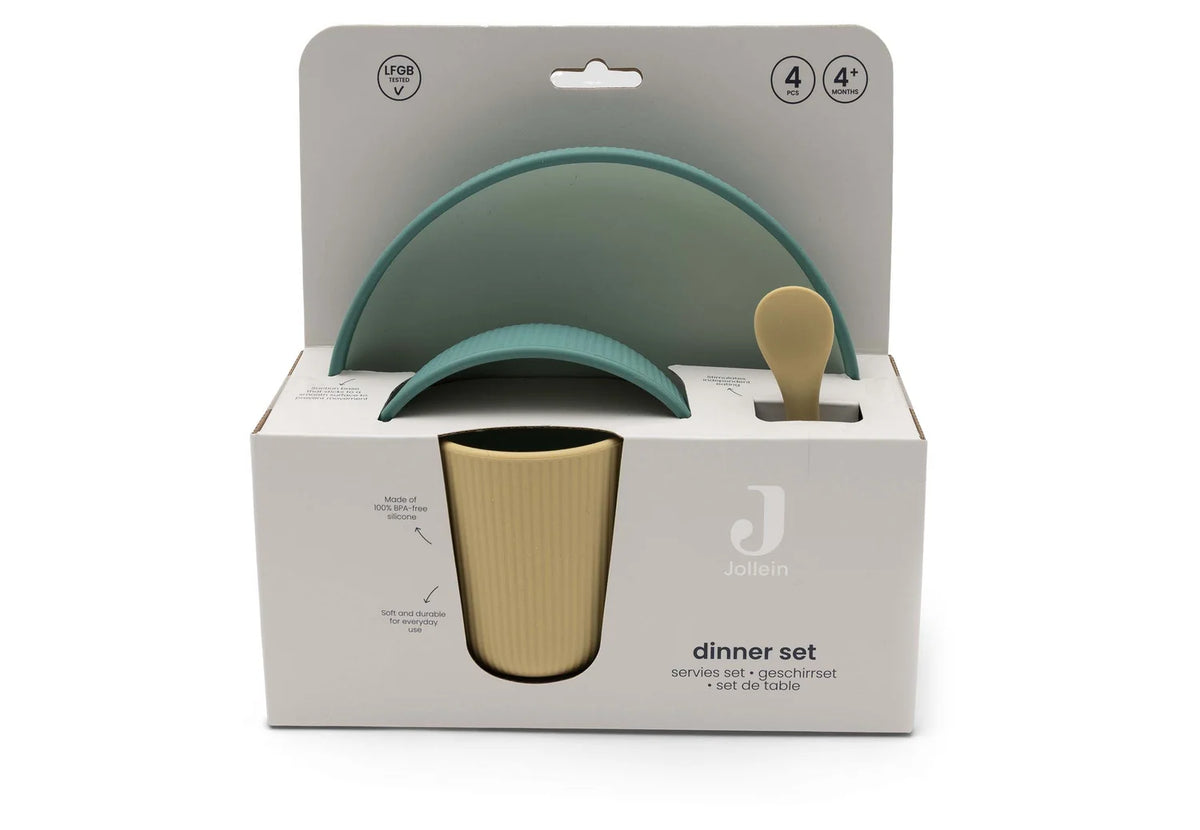 Kinderserviesset Siliconen Jade Shades, Jollein