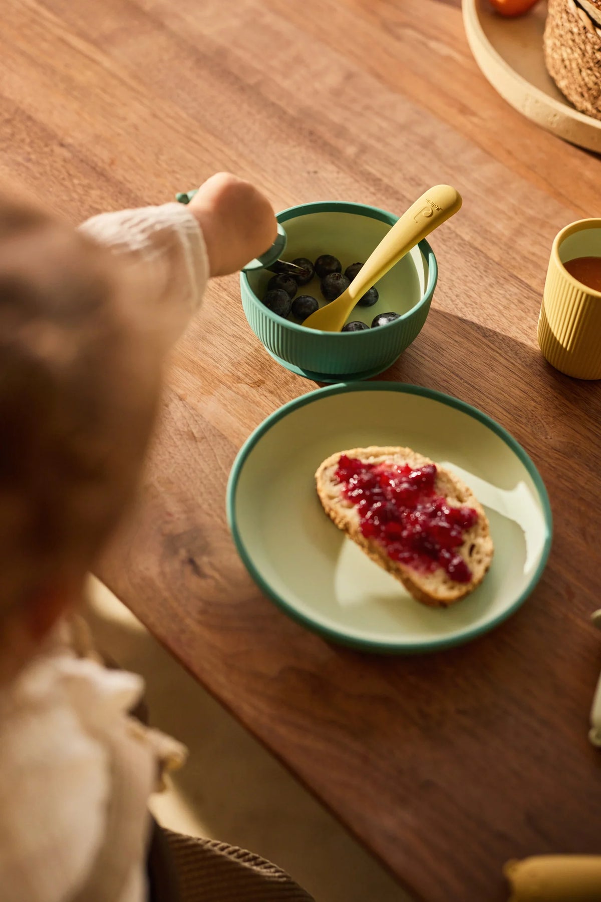 Kinderserviesset Siliconen Jade Shades, Jollein