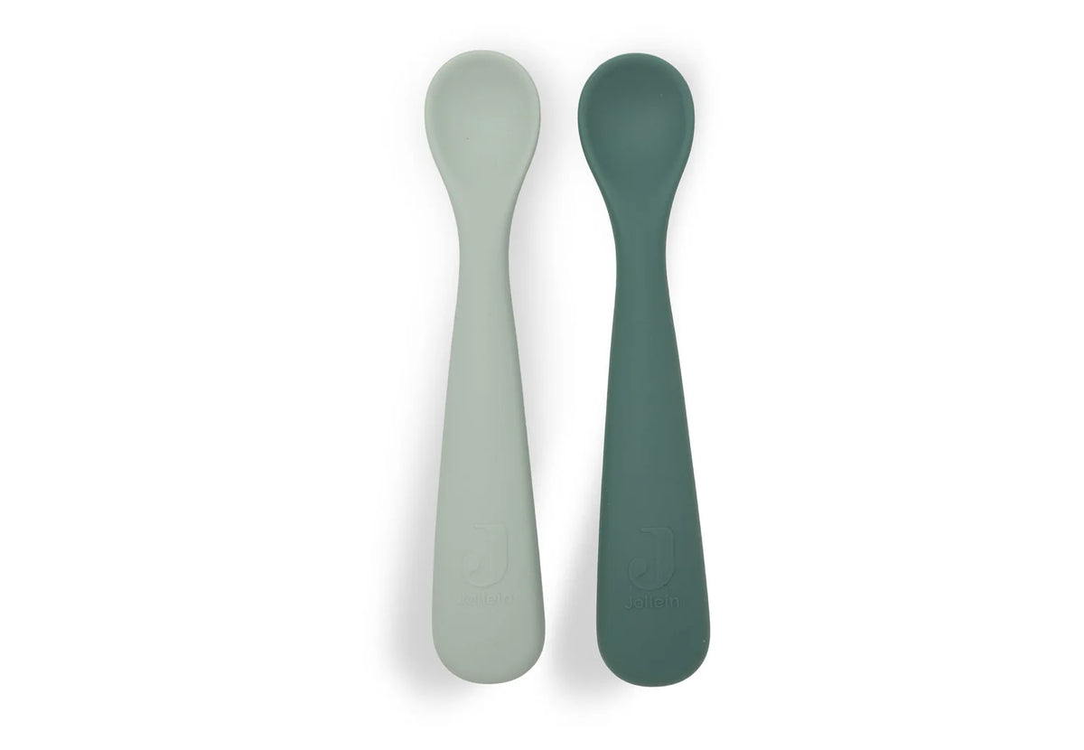 Siliconen Lepeltje Jade Shades 2 pack, Jollein
