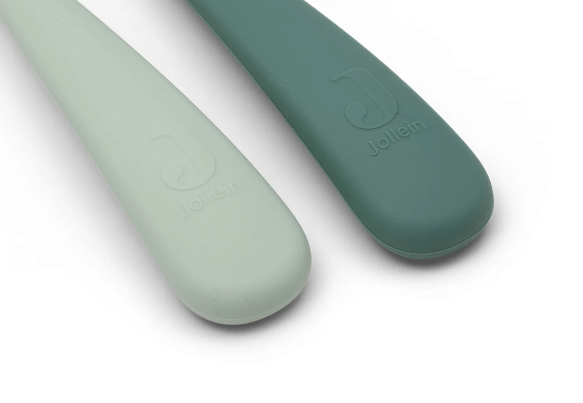 Siliconen Lepeltje Jade Shades 2 pack, Jollein