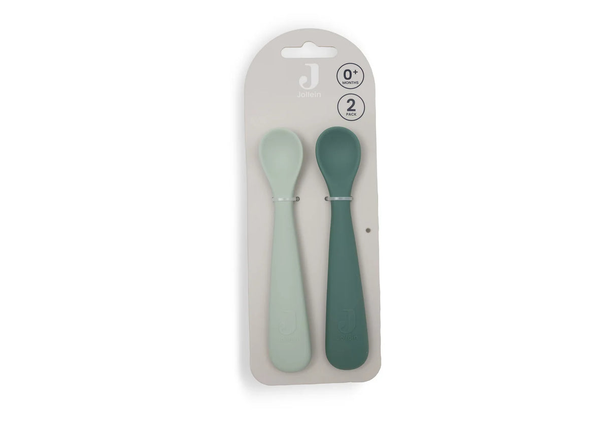Siliconen Lepeltje Jade Shades 2 pack, Jollein