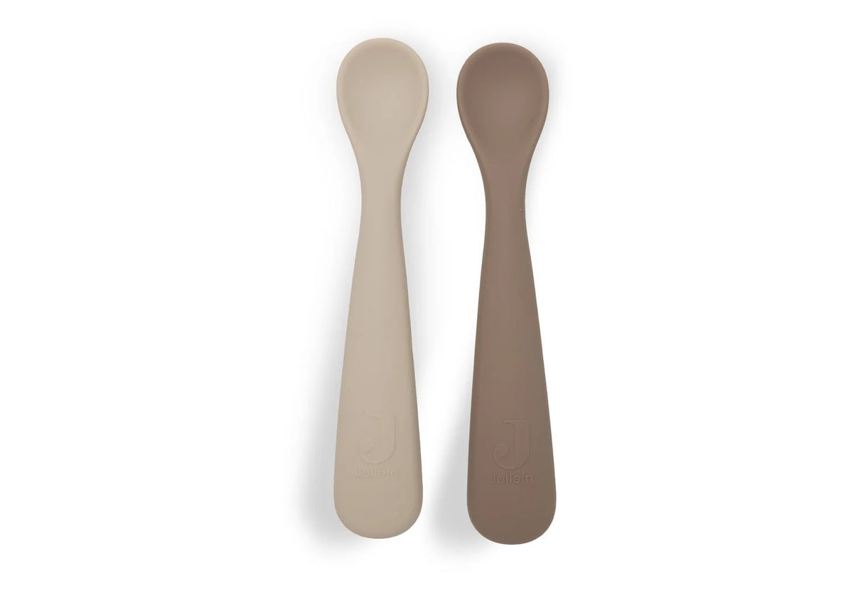 Siliconen Lepeltje Natural Shades 2 pack, Jollein