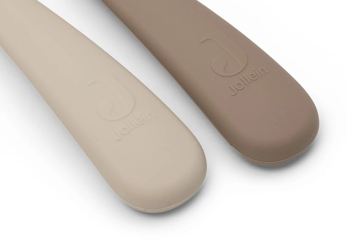 Siliconen Lepeltje Natural Shades 2 pack, Jollein