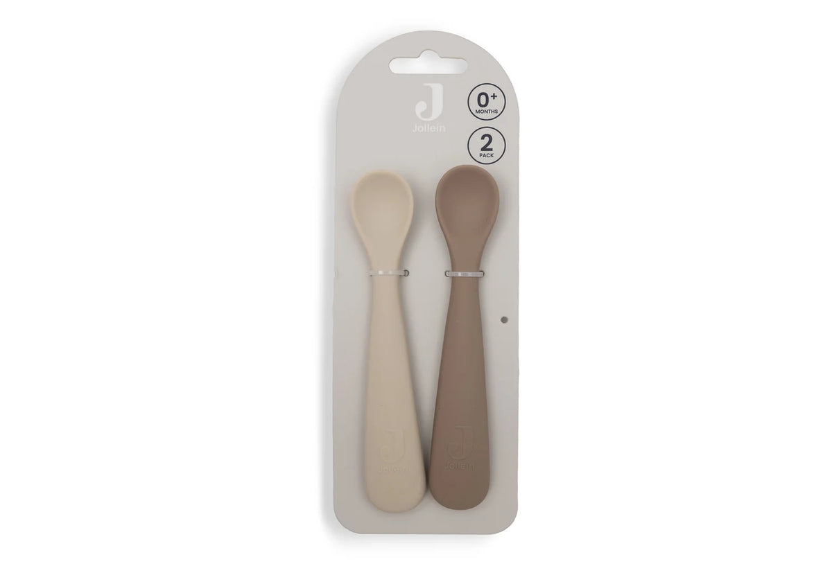 Siliconen Lepeltje Natural Shades 2 pack, Jollein