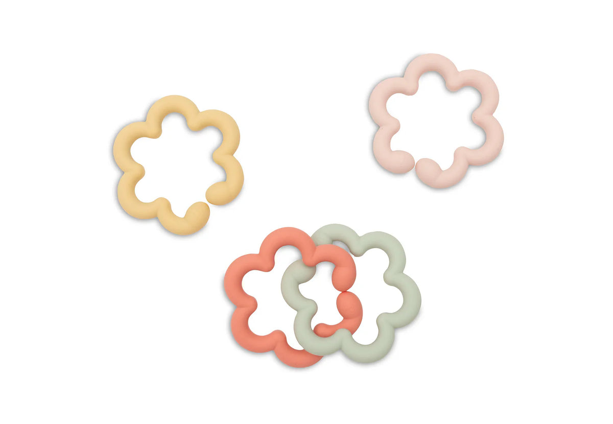 Speelgoed ringen siliconen flowers, Jollein