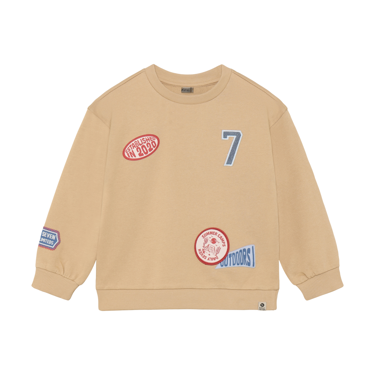Oversized sweater badges, Daily Seven