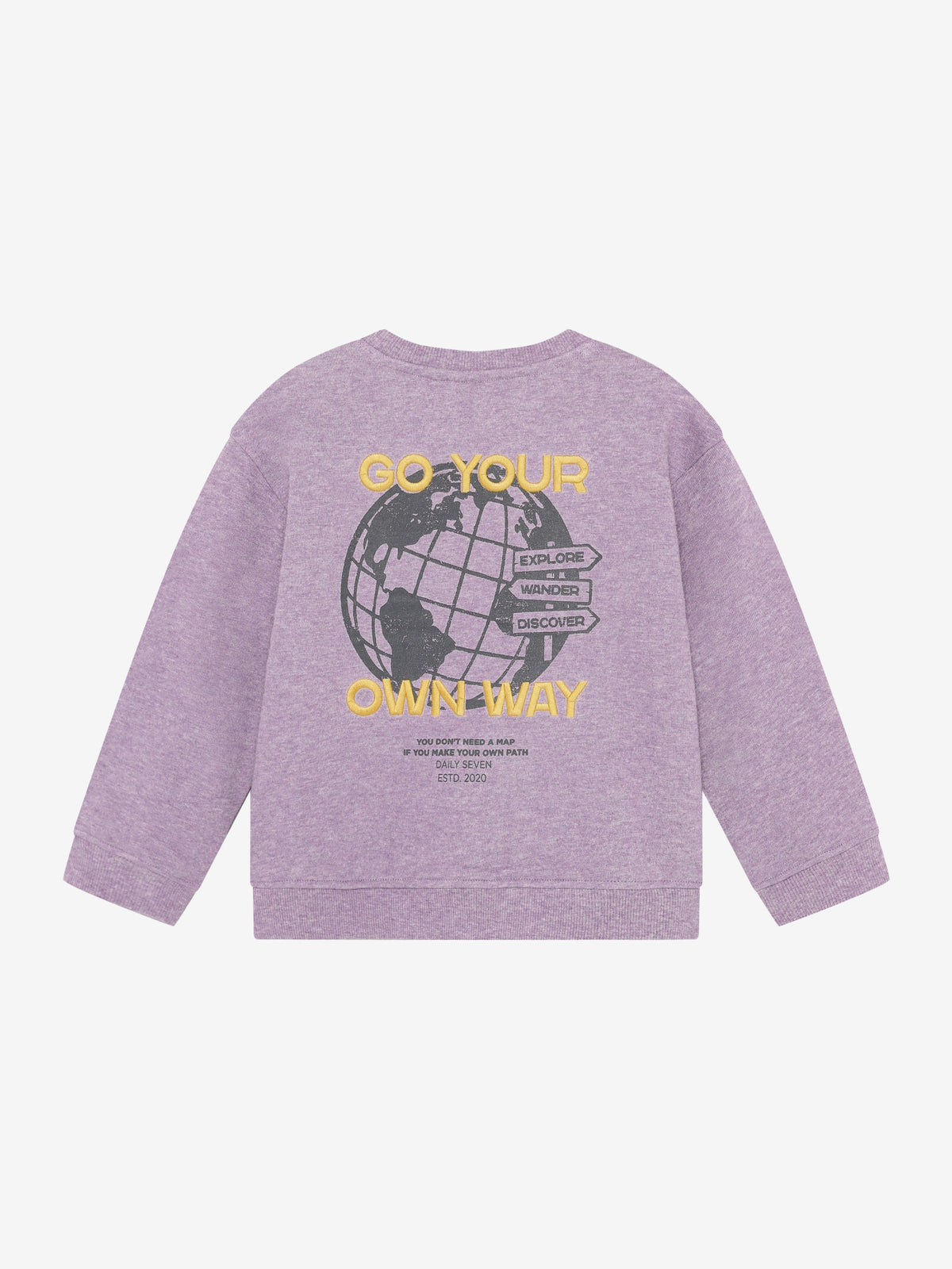 Oversized sweater backprint purple, Daily Seven