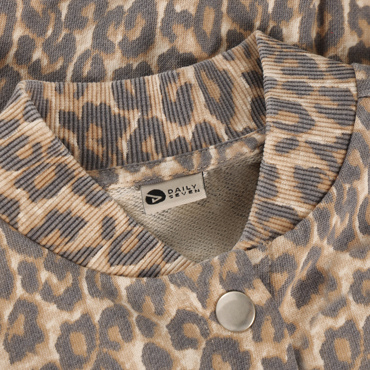 Sweat jacket print sandshell, Daily Seven