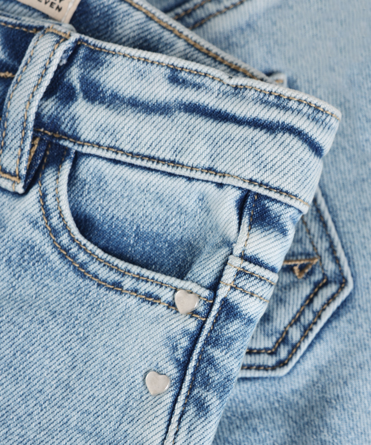Denim wide fit studs blue, Daily Seven