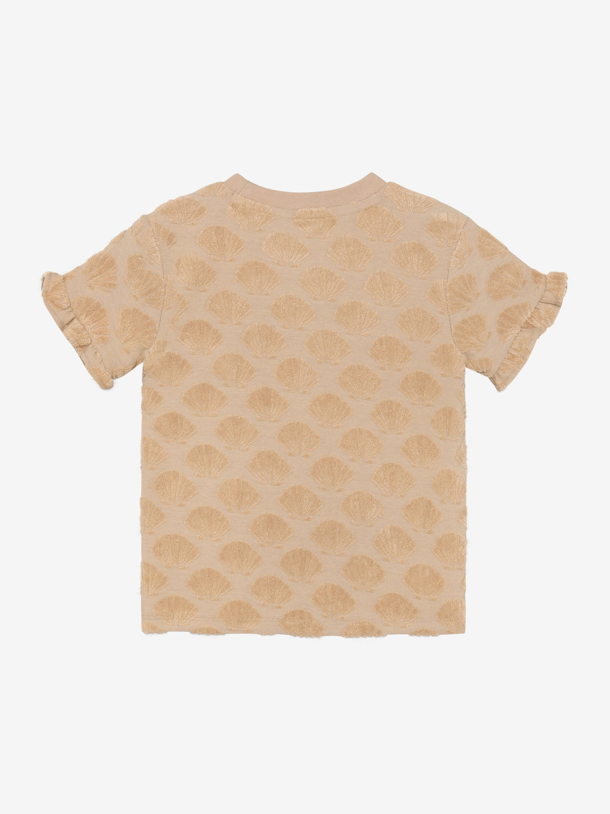 T-shirt terry print latte sand, Daily Seven
