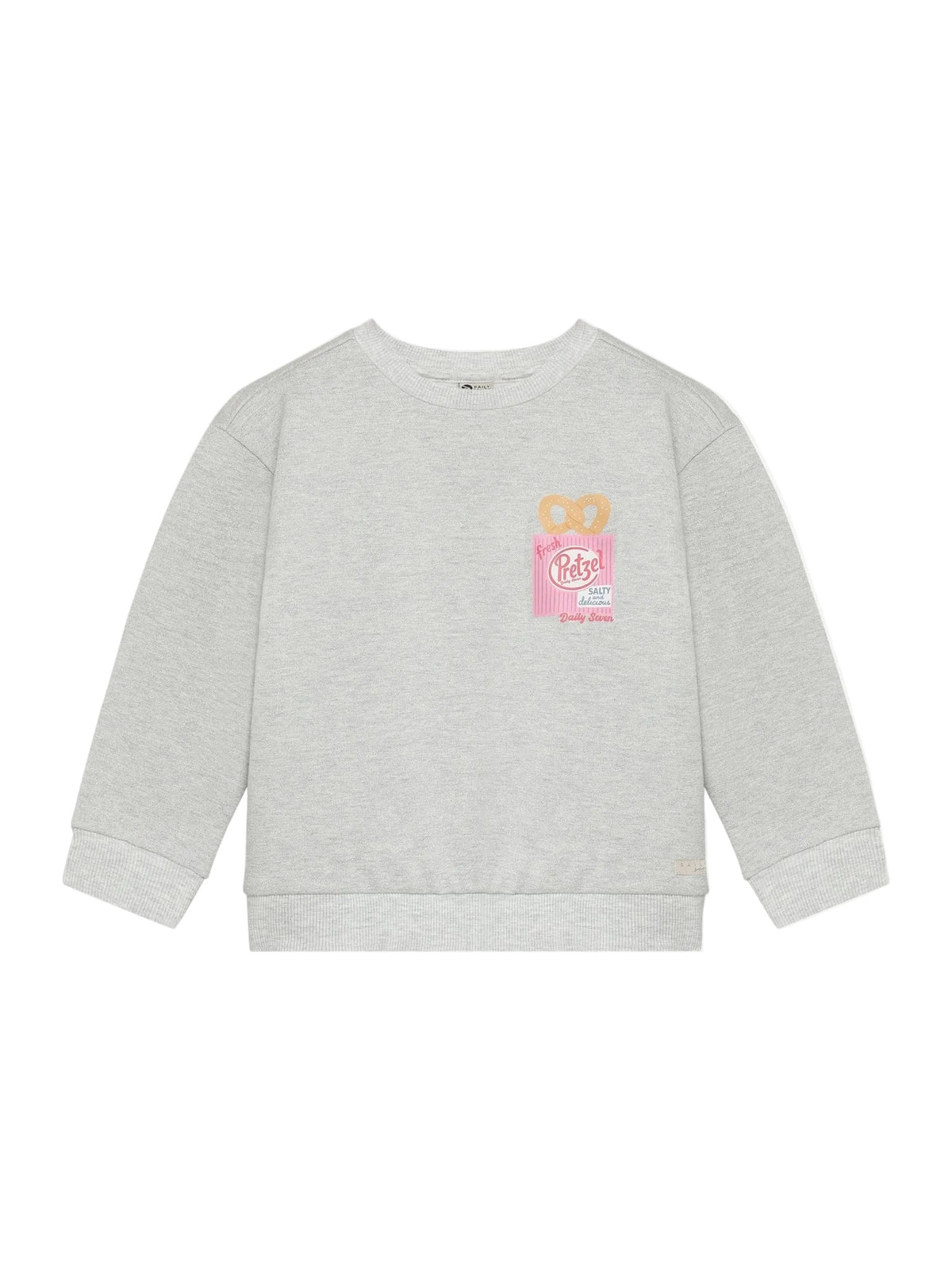 Sweater backprint grey melange, Daily Seven