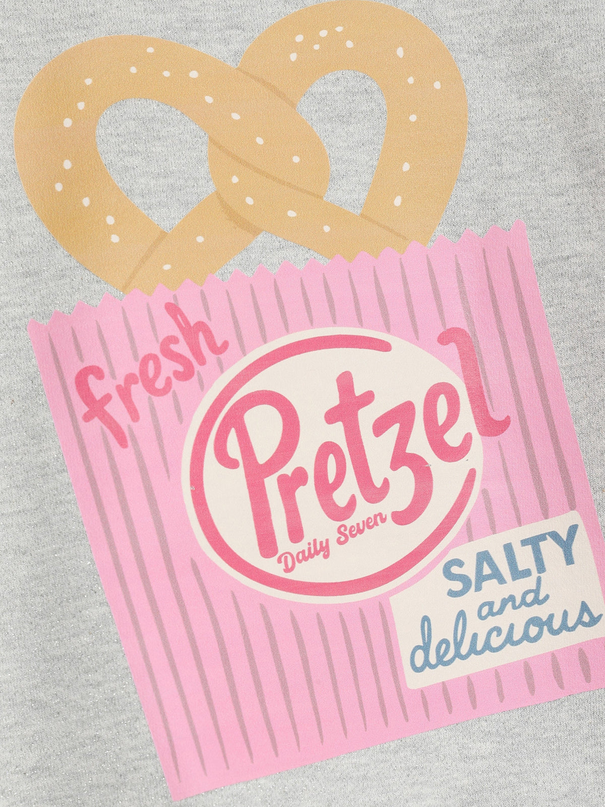 Sweater backprint grey melange, Daily Seven