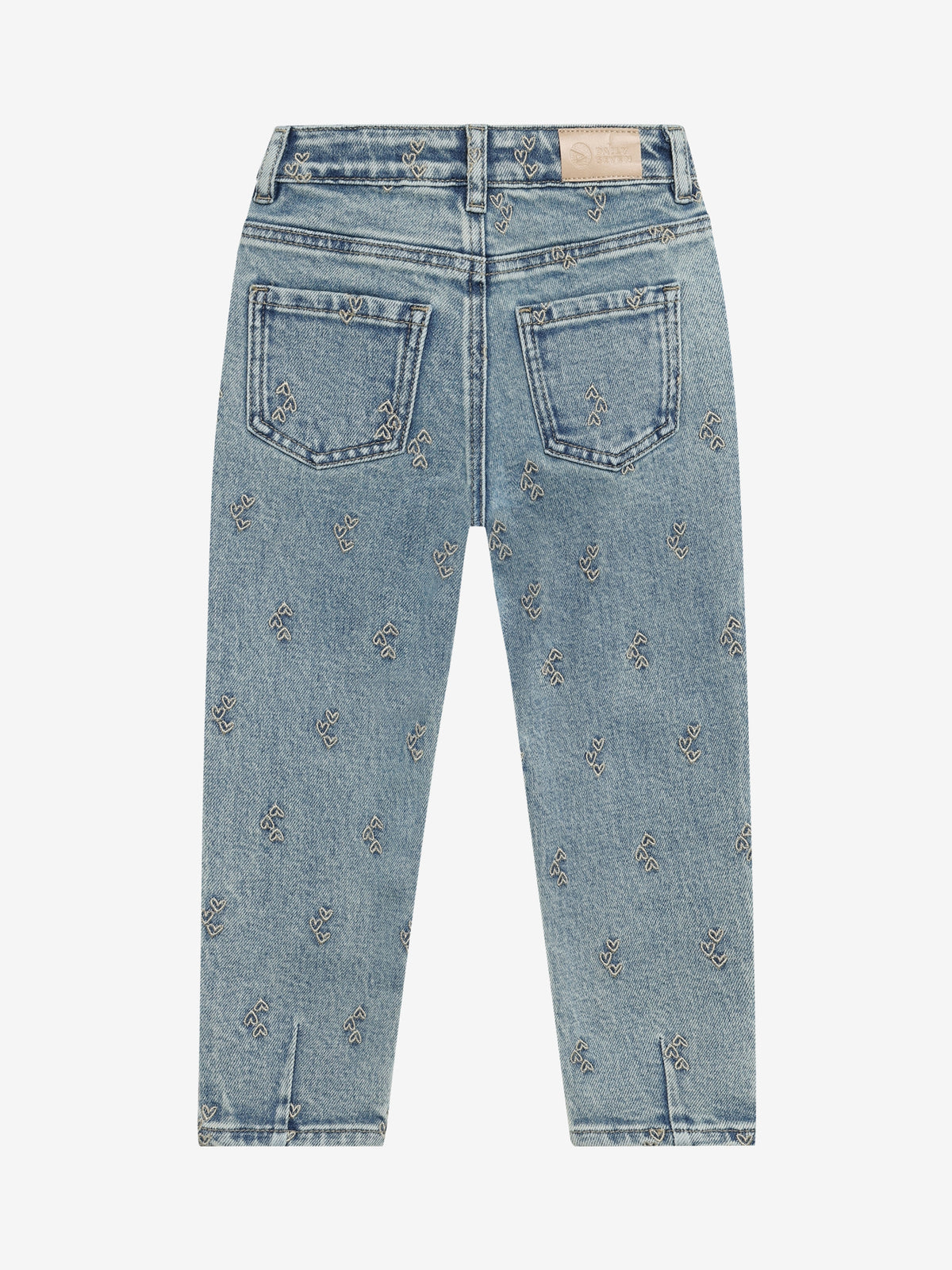 Denim Mom Fit emboidery hearts, Daily Seven